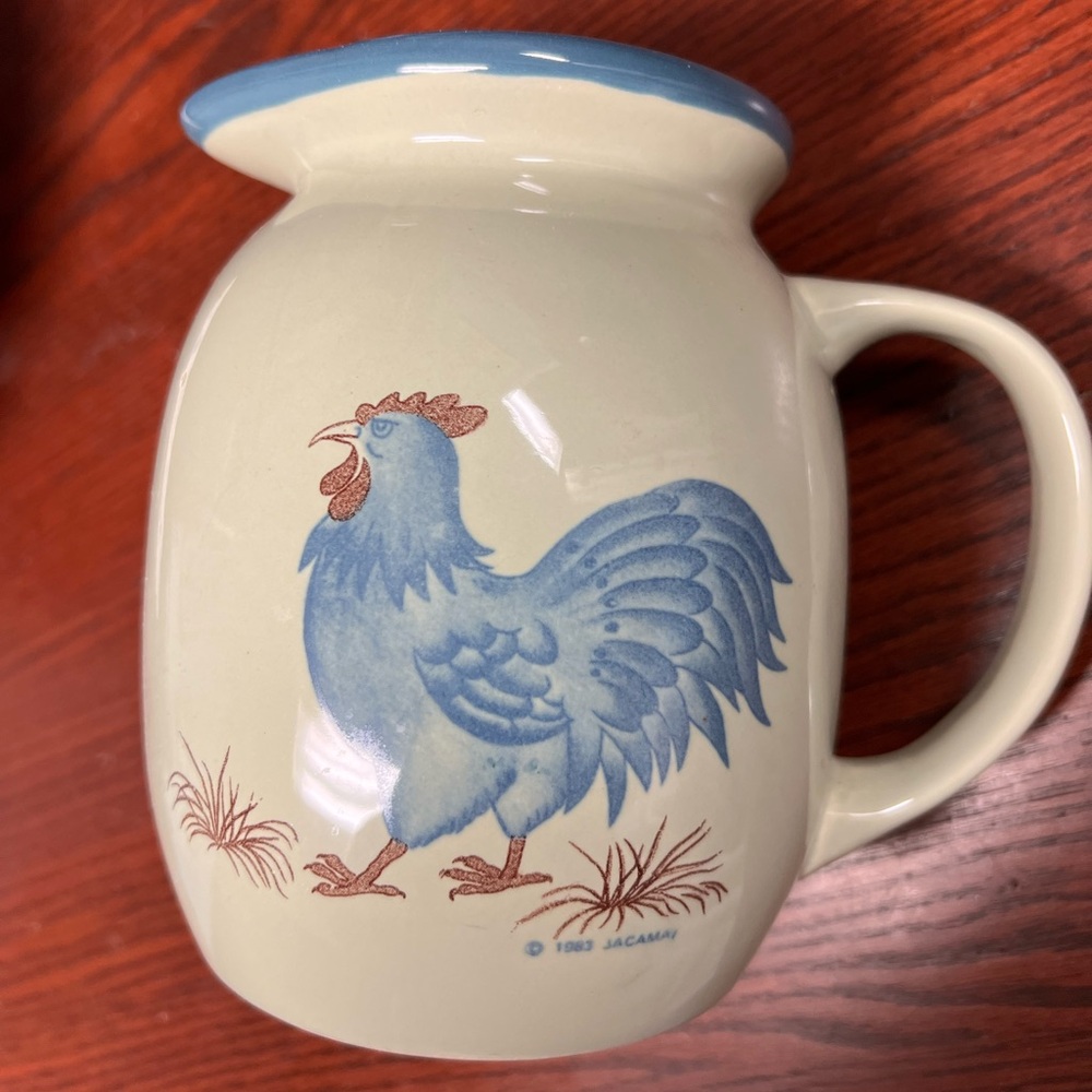 1983 Jacaman Ceramic Jug. Vintage. Rooster.